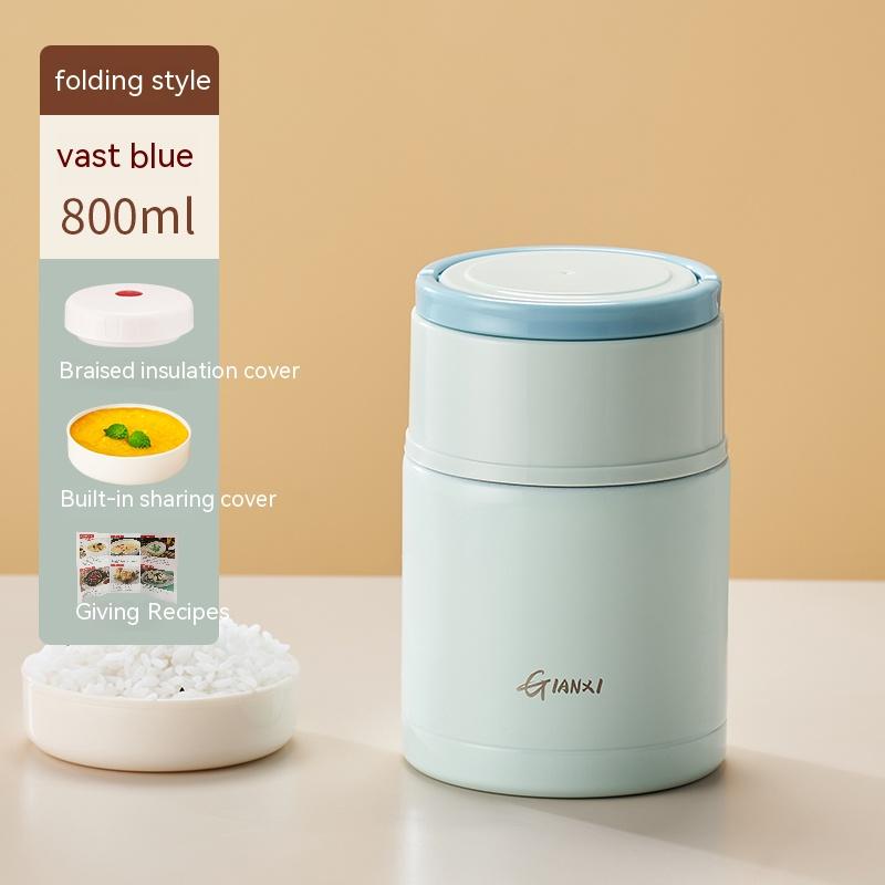 Schmortopf neue 24-Stunden-Isolier-Lunchbox Eimer schwelender Eintopf Brei tragbarer 316 Edelstahl Schmortopf von Joom DACH