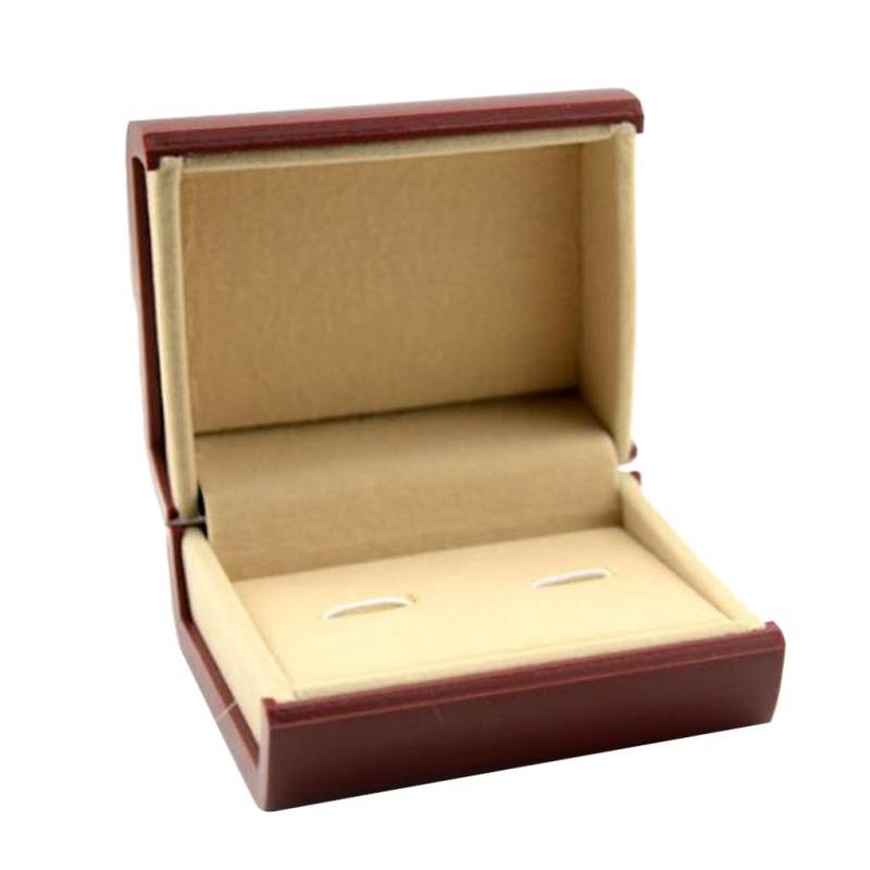Schmuck-Krawattenklammer-Aufbewahrungsbox für Manschettenknöpfe, schwarzer Manschettenknopf 8x7x4cm von Joom DACH