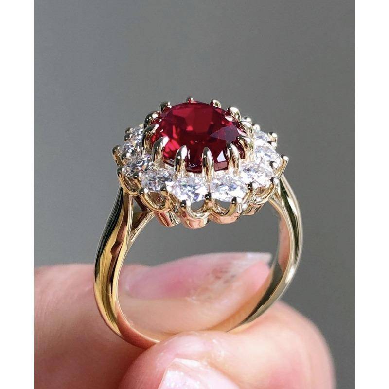 Schmuck Rubin Ring Einfache frauen Diamant Schmuck Ehering No.8 gold Schmuck Rubin Ring Einfache frauen Diamant Schmuck Ehering No.8 gold von Joom DACH