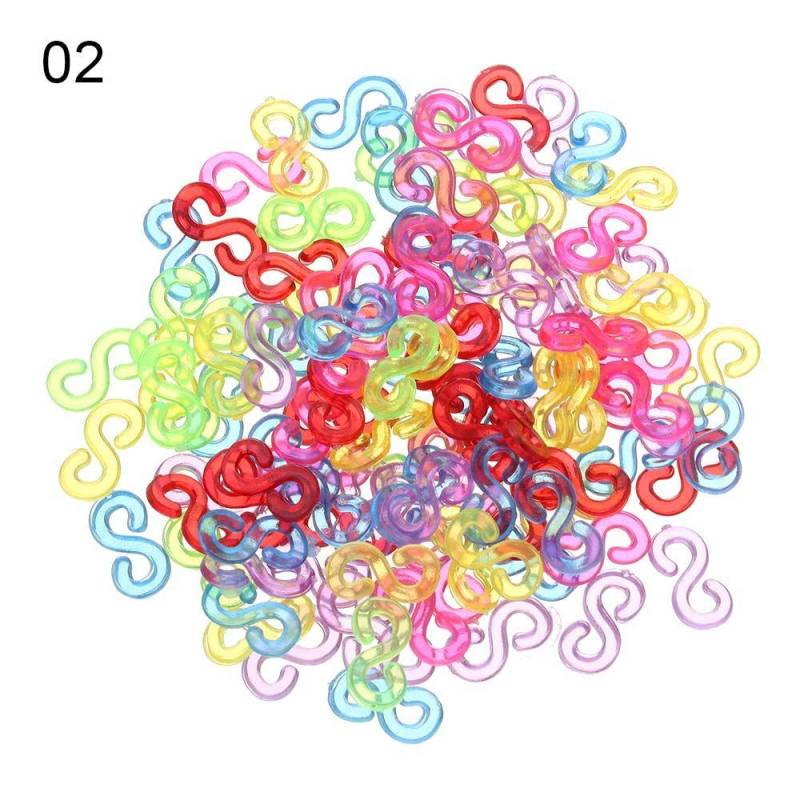 Schmuckherstellung DIY Loom Bands Kit Halskette Verschluss S Clips Schmuckverbinder Gummiband Clips 2 von Joom DACH
