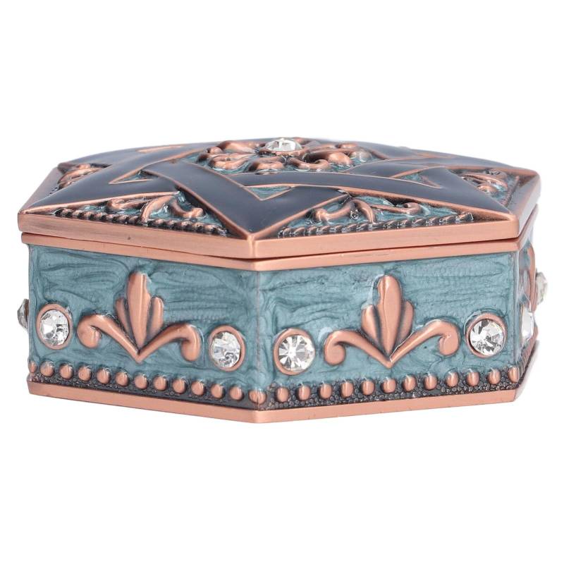 Schmuckschatulle Vintage Sechszackiger Stern Metall Schmuckschatulle für Mädchen Ringe Ohrringe Halsketten Armbänder von Joom DACH