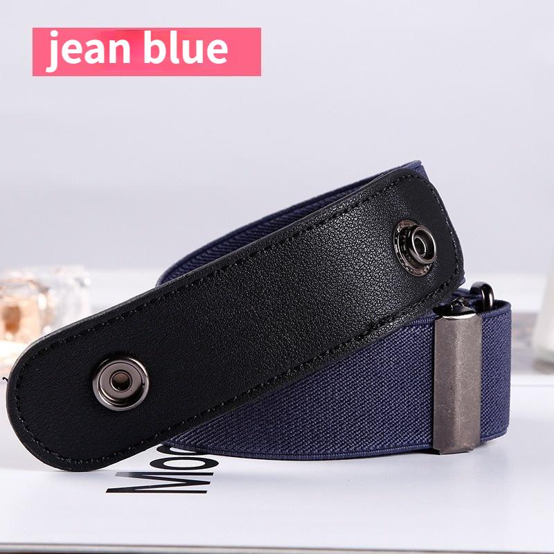 Schnallenfreier Gürtel für Jeans, Hosen, Kleider, elastischer Taillengürtel ohne Schnalle für Damen und Herren, kein Wölben, kein Ärger, stanzfreier Taillengürtel blau von Joom DACH