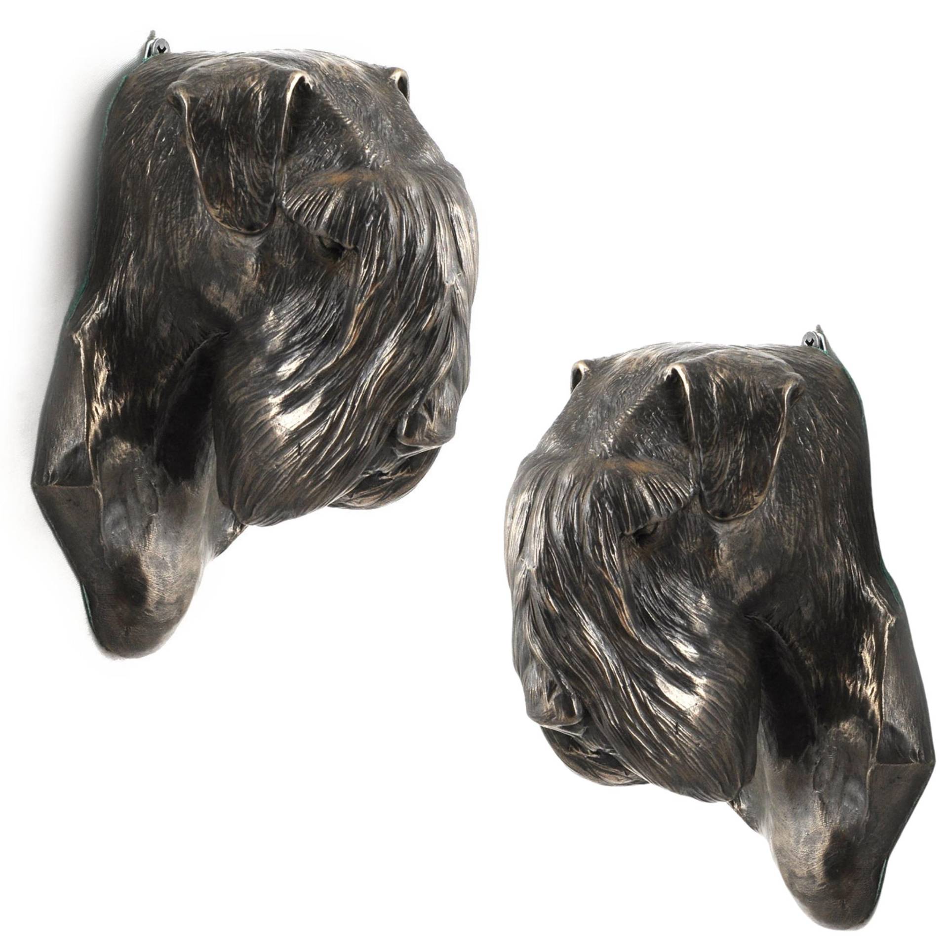 Schnauzer II - Dog statue, hanging bust, unique decoration for dog lover by Art-Dog brand braun von Joom DACH