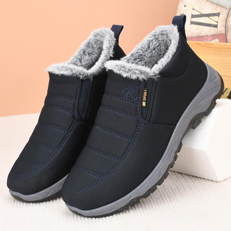 Schnee Stiefel Männer Schuhe Für Männer Warme Pelz Winter Herren Schuhe Unisex Stiefeletten Wasserdichte Schuh Männliche Schuhe Arbeit Schuhe 44 schwarz von Joom DACH
