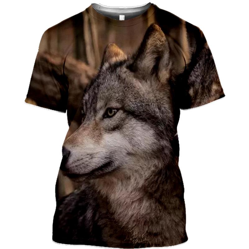 Schnee Wolf 3D Druck Harajuku T Hemd Männer Frauen Kurzarm Kleidung Tier Mode T Herren Übergroßen XXL von Joom DACH