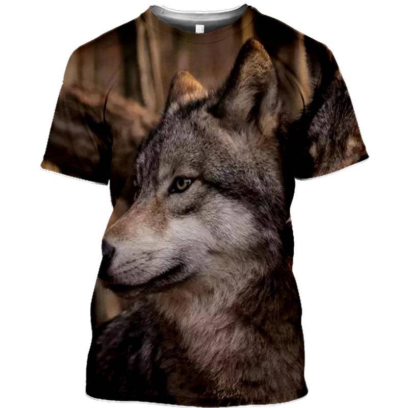Schnee Wolf 3D Druck Harajuku T Hemd Männer Frauen Kurzarm Kleidung Tier Mode T Herren Übergroßen XXL von Joom DACH