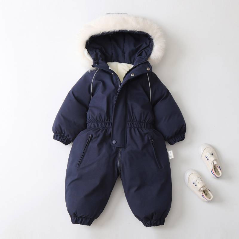 Schneeanzug für Kinder Kleinkind Einteiliger Schneeanzug Skianzüge Mädchen und Jungen mit Kapuze Wasserdichter Overall Overalls Winter Warmer Snowboardmantel Outdoorjacken 110cm von Joom DACH