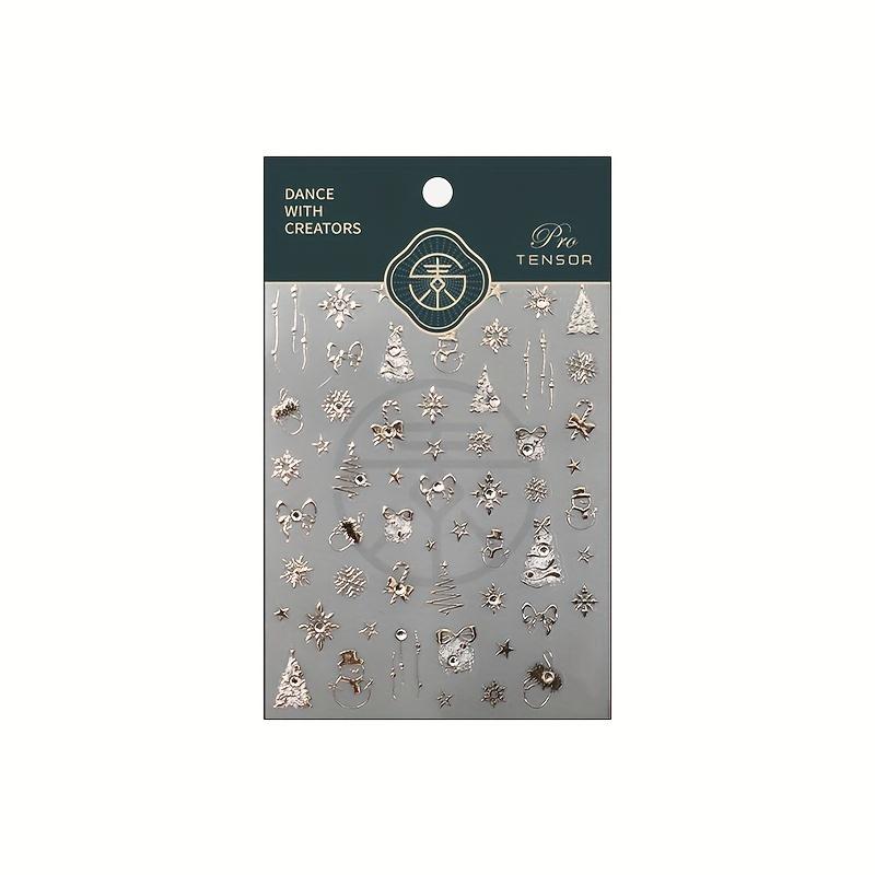 Schneeflocke Schleife Lieblich Weihnachten Selbstklebender Nagelkunst Aufkleber 5D Geprägte Maniküre Abziehbilder TL-256 von Joom DACH