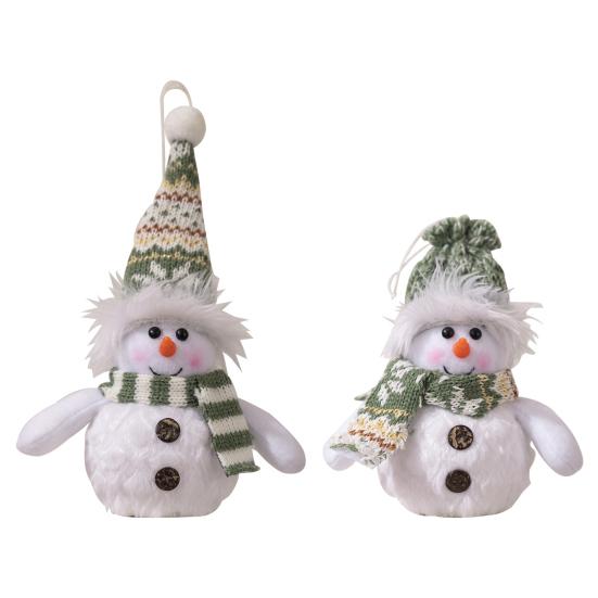 Schneemann-Weihnachtsdekoration, beleuchtete Schneemann-Puppe aus Plüsch, batteriebetrieben, Nachtlicht, Schneemann-Figur für Weihnachtsgeschenke, Tischdekoration C von Joom DACH