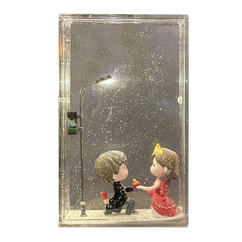 Schneeszene Nachtlicht Simulation handgefertigte Materialien Weihnachten verschneite Straße Nachtlampe Kunsthandwerk Dekorationen Weihnachtsgeschenke von Joom DACH