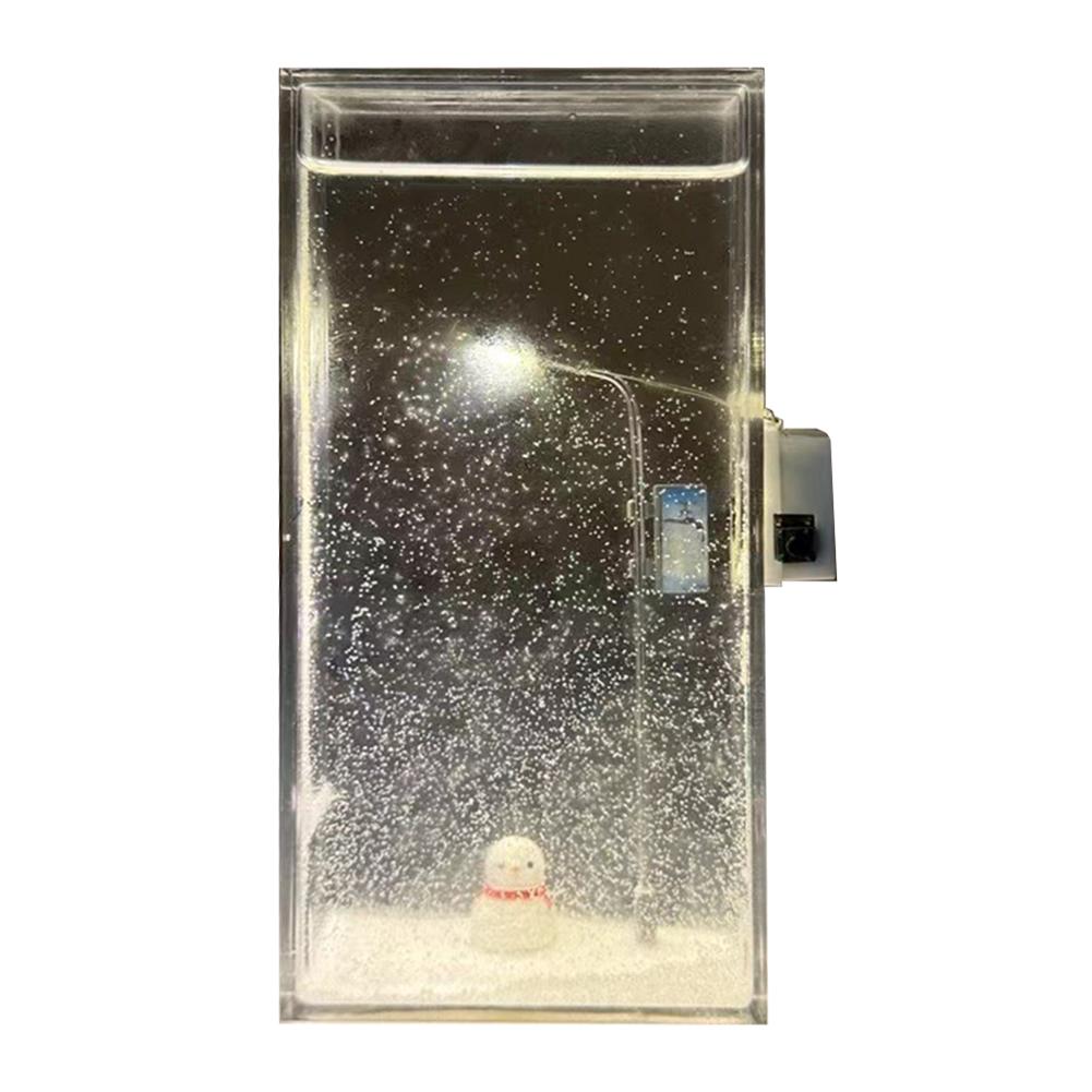 Schneeszene Nachtlicht Simulation handgefertigte Materialien Weihnachten verschneite Straße Nachtlampe Kunsthandwerk Dekorationen Weihnachtsgeschenke von Joom DACH