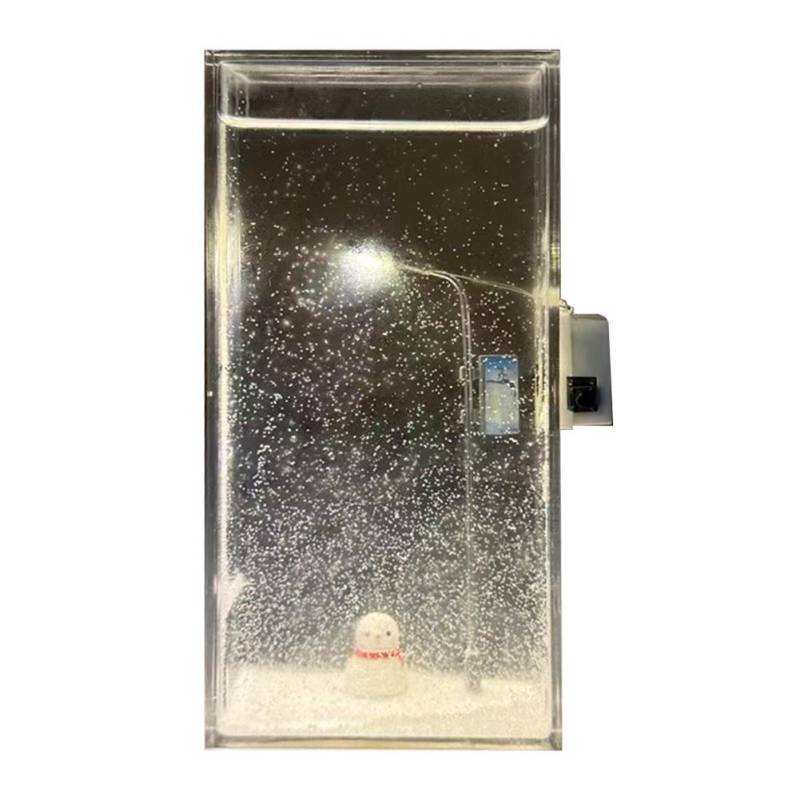 Schneeszene Nachtlicht Simulation handgefertigte Materialien Weihnachten verschneite Straße Nachtlampe Kunsthandwerk Dekorationen Weihnachtsgeschenke von Joom DACH