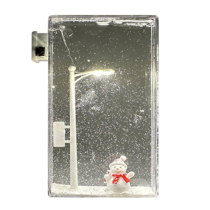 Schneeszene Nachtlicht Simulation handgefertigte Materialien Weihnachten verschneite Straße Nachtlampe Kunsthandwerk Dekorationen Weihnachtsgeschenke von Joom DACH