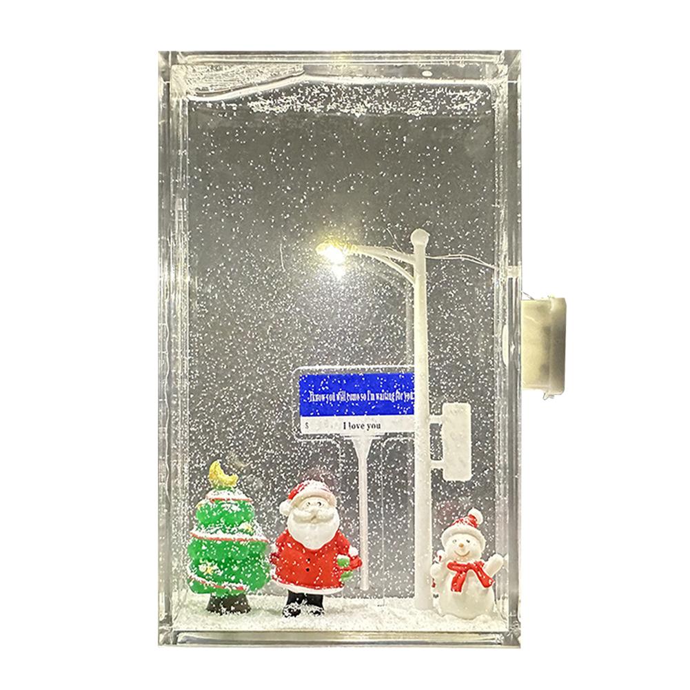 Schneeszene Nachtlicht Simulation handgefertigte Materialien Weihnachten verschneite Straße Nachtlampe Kunsthandwerk Dekorationen Weihnachtsgeschenke von Joom DACH