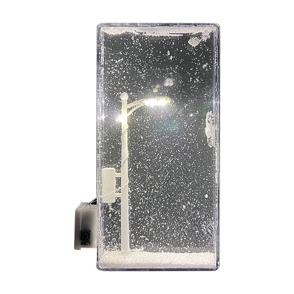 Schneeszene Nachtlicht Simulation handgefertigte Materialien Weihnachten verschneite Straße Nachtlampe Kunsthandwerk Dekorationen Weihnachtsgeschenke von Joom DACH