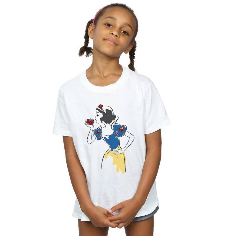 Schneewittchen und die sieben Zwerge Mädchen-T-Shirt aus Apfelbaumwolle 9-11 Years weiß von Joom DACH