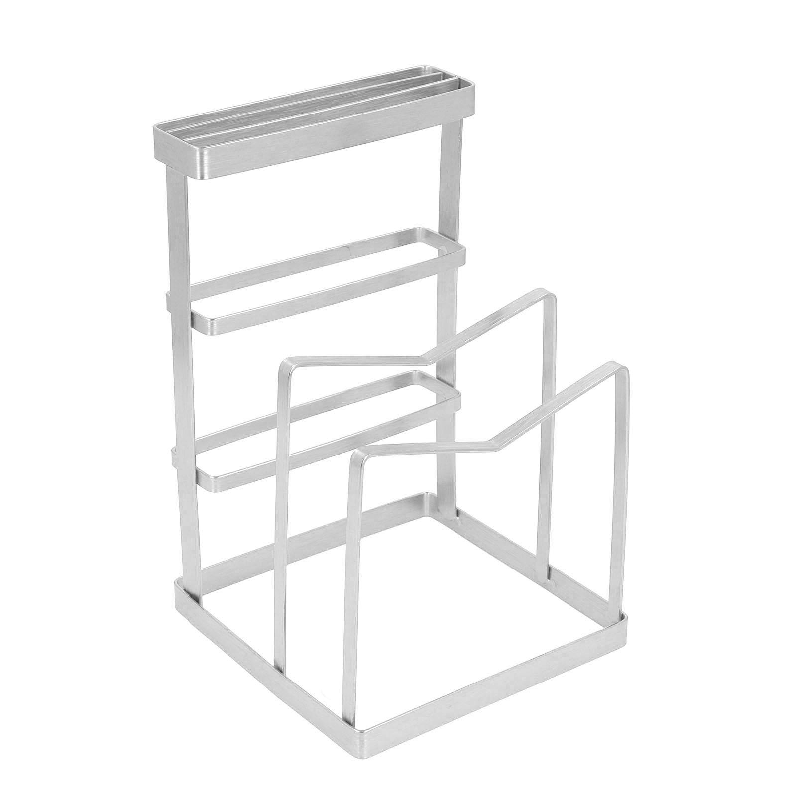 Schneidebrettständer Schneidebrett Organizer Ständer Halter Mehrzweck Küchenarbeitsplatte Messer Silver von Joom DACH
