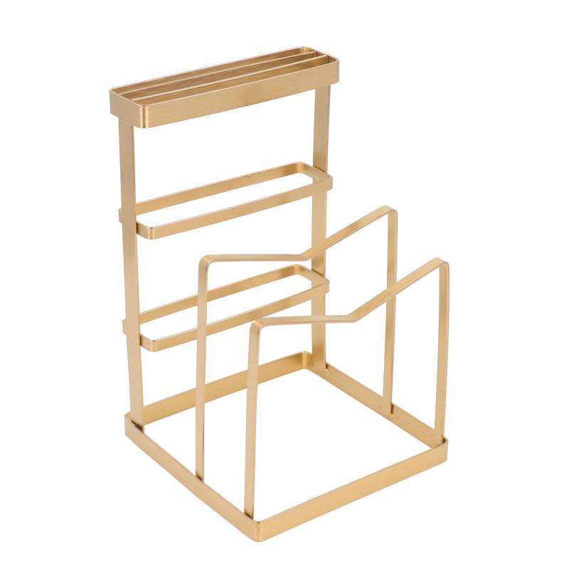 Schneidebrettständer Schneidebrett Organizer Ständer Halter Mehrzweck Küchenarbeitsplatte Messer Gold von Joom DACH