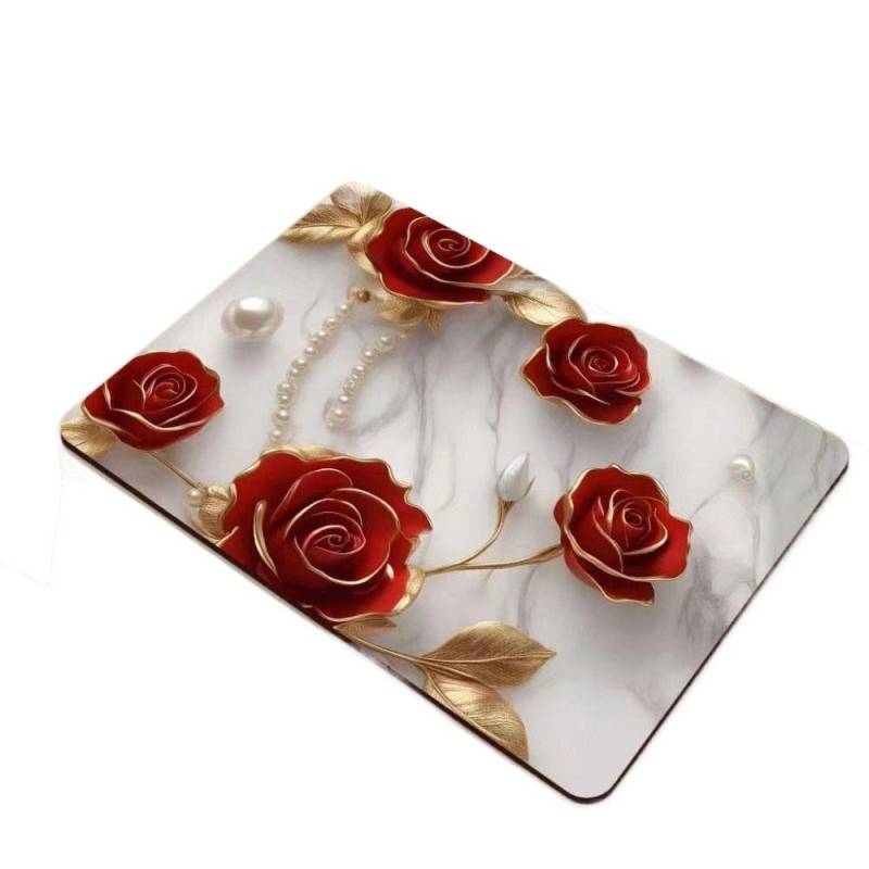 Schnell trocknende Abtropfmatte für Geschirr, super saugfähig, Abtropfunterlage, Tischset, Abtropfmatte für die Küche Style 2 von Joom DACH