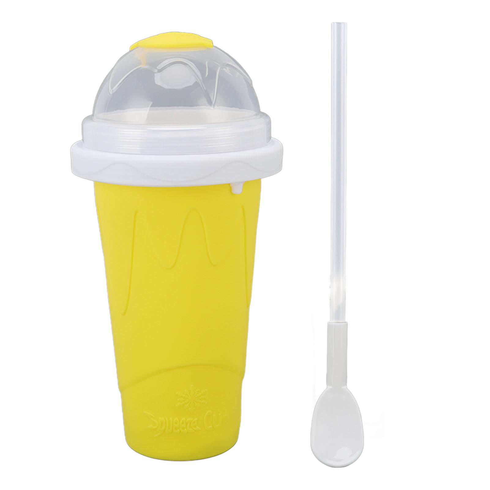 Schneller Smoothie-Becher Schnell gefrorener Smoothie-Becher Hausgemachter Milchshake Eiscremebereiter für die Familie L(for 6.5-9kg) gelb von Joom DACH