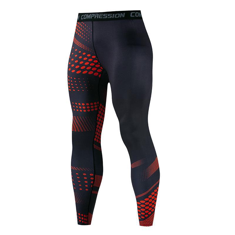 Schnelltrocknende Fitness-Strumpfhose für Herren – Yoga- und Laufhose mit Digitaldruck K72, European size L von Joom DACH