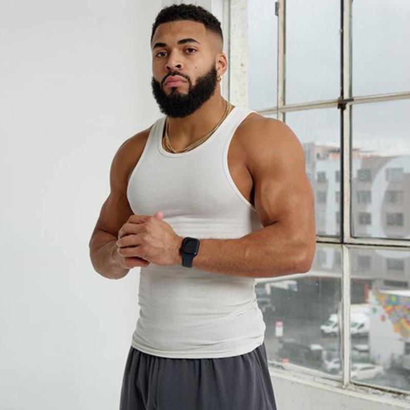 Schnelltrocknende Fitnessweste für Herren im Sommer – Einfarbiges ärmelloses Sportshirt der amerikanischen Modemarke XXXL weiß Schnelltrocknende Fitnessweste für Herren im Sommer – Einfarbiges ärmelloses Sportshirt der amerikanischen Modemarke XXXL weiß von Joom DACH