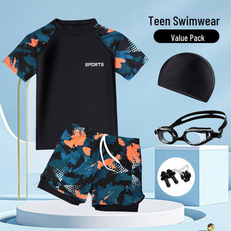 Schnelltrocknender zweiteiliger Badeanzug für Jungen - Für Kinder & Teenager 150 for 60-90 Jin von Joom DACH