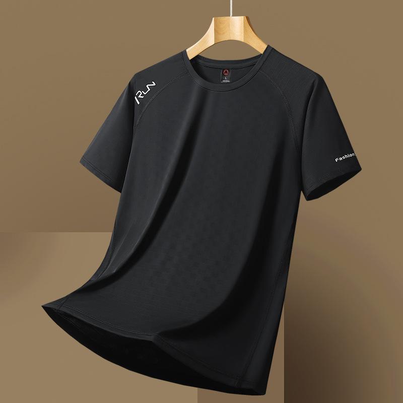 Schnelltrocknendes Kurzarm-T-Shirt für Herren im Sommer, dünn, locker, große Größe, halbarm, atmungsaktiv, lässig, Sport-T-Shirt 7XL von Joom DACH