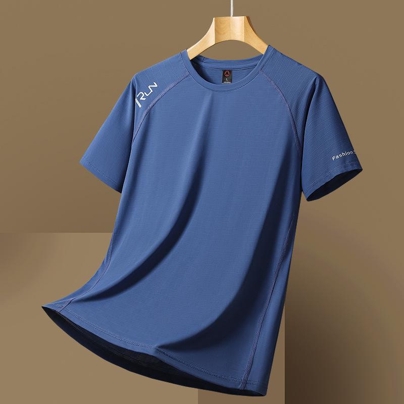 Schnelltrocknendes Kurzarm-T-Shirt für Herren im Sommer, dünn, locker, große Größe, halbarm, atmungsaktiv, lässig, Sport-T-Shirt 7XL von Joom DACH