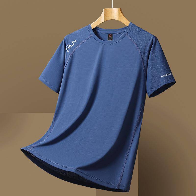 Schnelltrocknendes Kurzarm-T-Shirt für Herren im Sommer, dünn, locker, große Größe, halbarm, atmungsaktiv, lässig, Sport-T-Shirt 7XL von Joom DACH