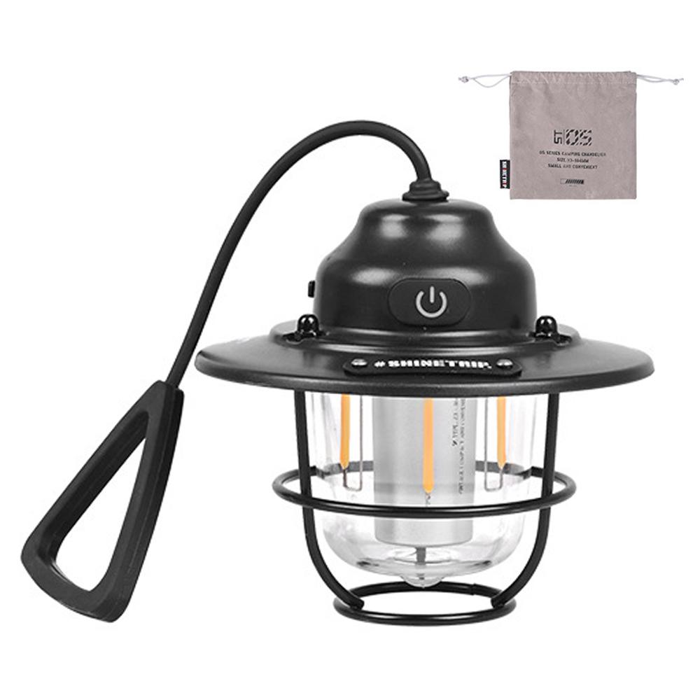 Schnurlose Campinglampe, tragbar, Hängeleuchte, Outdoor, Retro-Zeltlicht, Heimatmosphäre, Laterne schwarz Schnurlose Campinglampe, tragbar, Hängeleuchte, Outdoor, Retro-Zeltlicht, Heimatmosphäre, Laterne schwarz von Joom DACH