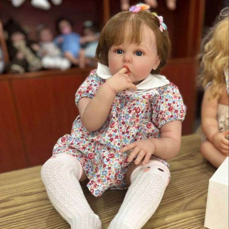 Schöne 60 CM 3D Farbe Haut Mit Vene Silikon Reborn Baby Puppe Für Mädchen Prinzessin Kleinkind Bebe Artist Collection von Joom DACH