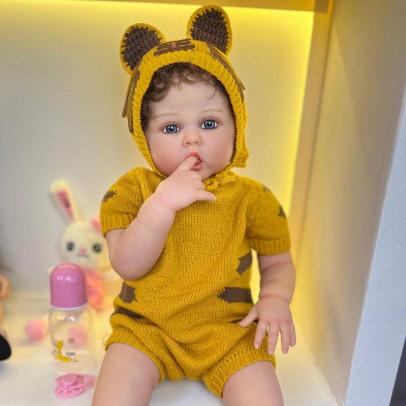 Schöne 60 CM 3D Farbe Haut Mit Vene Silikon Reborn Baby Puppe Spielzeug Für Mädchen Prinzessin Kleinkind Bebe Künstler Sammlung von Joom DACH