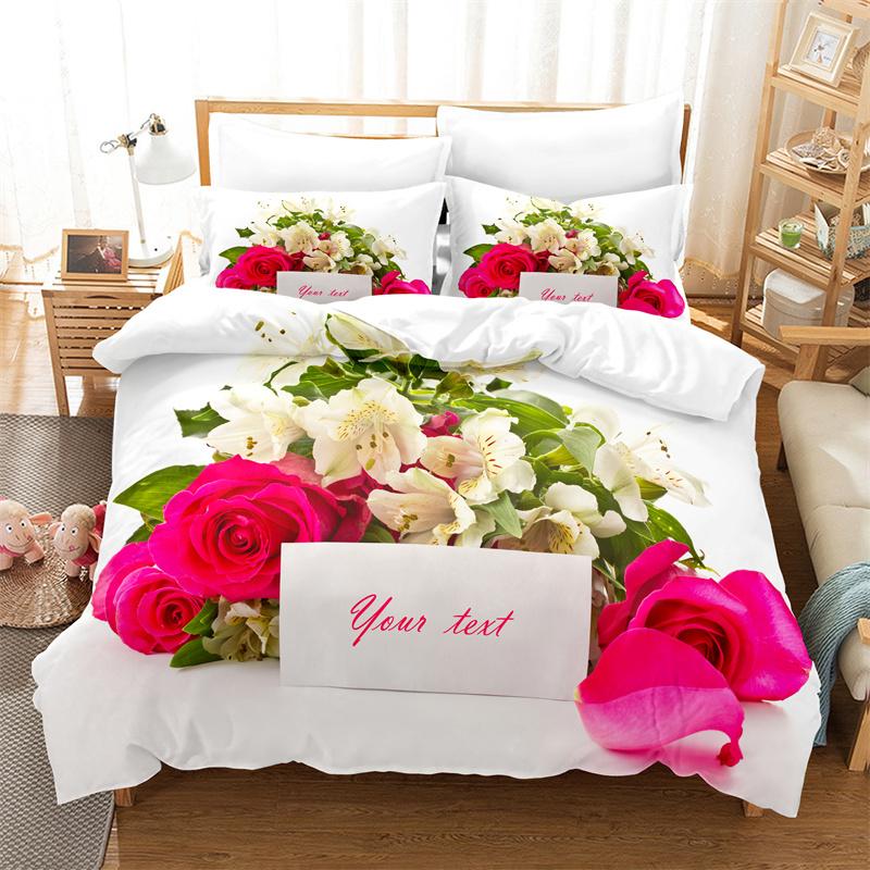 Schöne Blumen Bettwäsche Bettbezug Mode Bettwäscheset King Steppdecke Bettset Mädchen Jungen Bettwäsche Bettbezugset Bettwäsche EU single(135x200cm) von Joom DACH