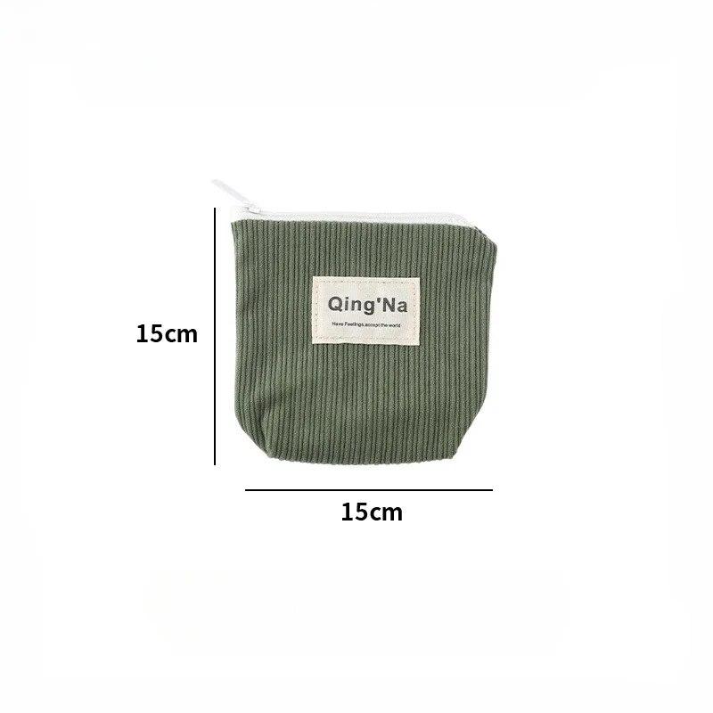 Schöne Kosmetiktaschen aus Cordmaterial, praktische Mehrzweck-Aufbewahrungstaschen für Damen, Outdoor-Hygienehandtuchtaschen grün von Joom DACH