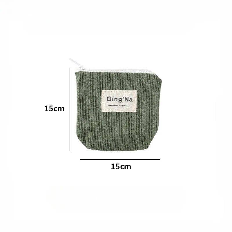 Schöne Kosmetiktaschen aus Cordmaterial, praktische Mehrzweck-Aufbewahrungstaschen für Damen, Outdoor-Hygienehandtuchtaschen grün von Joom DACH