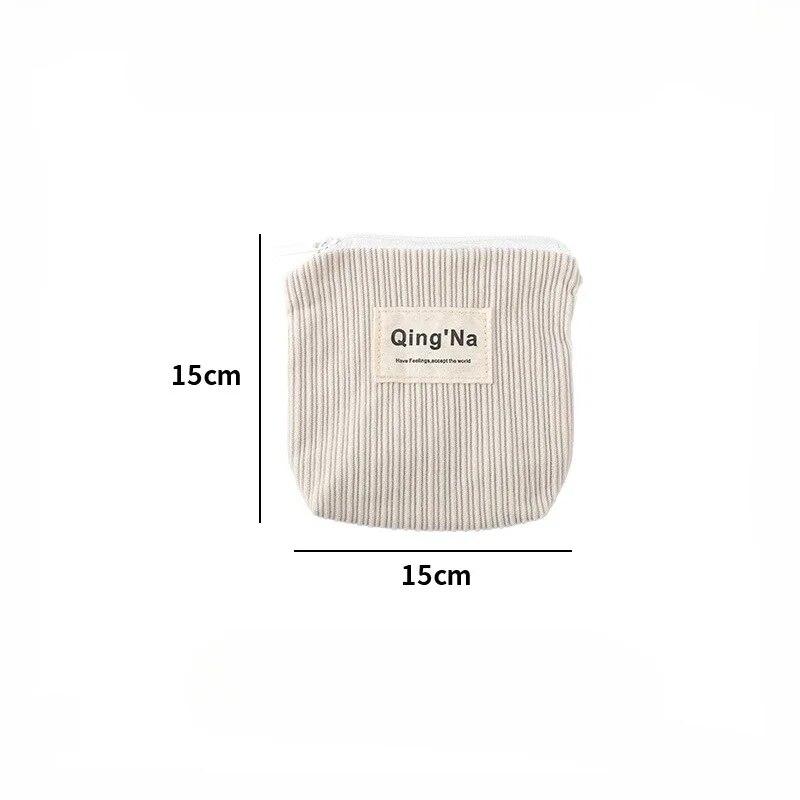 Schöne Kosmetiktaschen aus Cordmaterial, praktische Mehrzweck-Aufbewahrungstaschen für Damen, Outdoor-Hygienehandtuchtaschen beige von Joom DACH