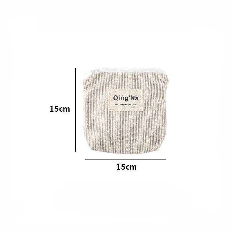 Schöne Kosmetiktaschen aus Cordmaterial, praktische Mehrzweck-Aufbewahrungstaschen für Damen, Outdoor-Hygienehandtuchtaschen beige von Joom DACH