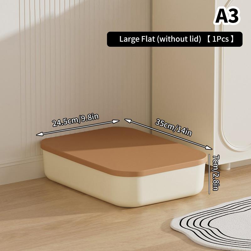 Schreibtisch-Aufbewahrungsbox für Kleinigkeiten mit Deckel, Kleiderschrank, Kleidungsschublade, Aufbewahrungskorb aus Kunststoff, Behälter, Organizer für Kosmetika, kleine Dinge 24.5*35*7cm von Joom DACH