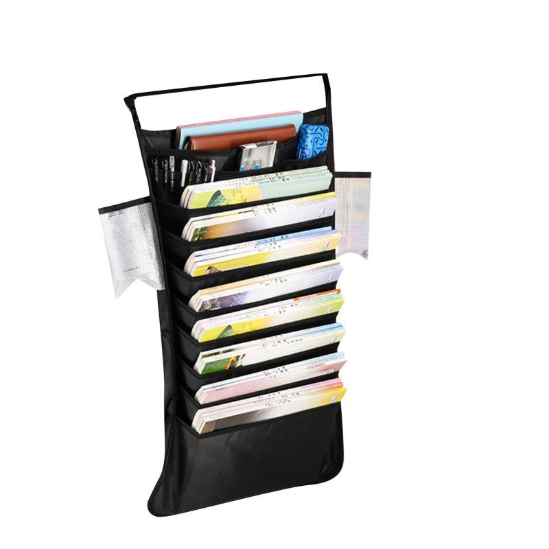 Schreibtisch-Hängebuchtasche, Oxford-Stoff, verdickt, multifunktionale Aufbewahrungstasche für Bücher mit großer Kapazität von Joom DACH