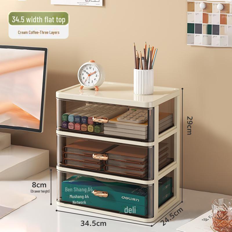 Schreibtisch-Organizer mit Kunststoffschublade für Schreibwaren und Kosmetik von Joom DACH