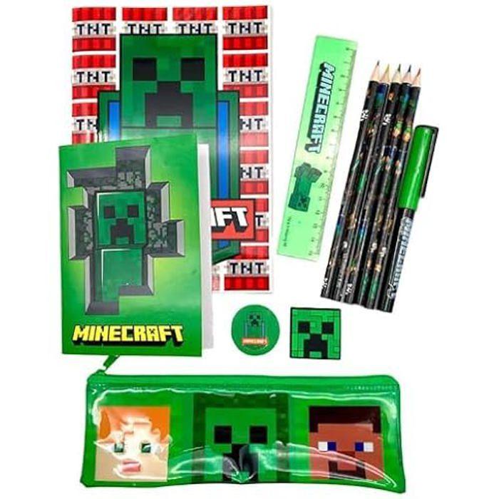 Schreibwarenset - MINECRAFT - Komplettes Etui - 2 Notizbücher - Buntstifte - Spitzer Schreibwarenset - MINECRAFT - Komplettes Etui - 2 Notizbücher - Buntstifte - Spitzer von Joom DACH