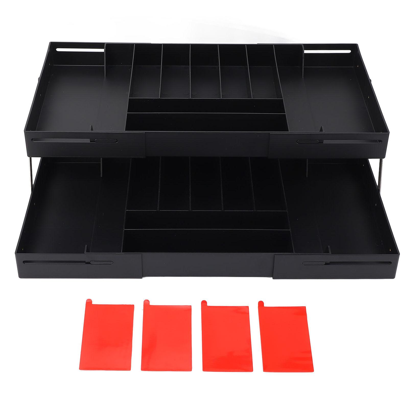 Schublade Faltbarer Organizer Tablett Multifunktional Platzsparend Mehrstufig Erweiterbar Schreibtisch-Organizer schwarz von Joom DACH