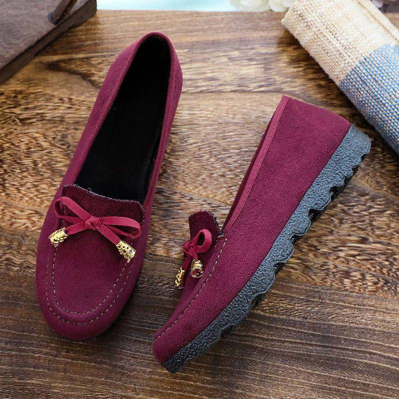 Schuhe Alte Peking Stoff Schuhe Flache Unterseite Einzelne Schuhe Freizeitschuhe Mode Frauen Schuhe 40 rot von Joom DACH