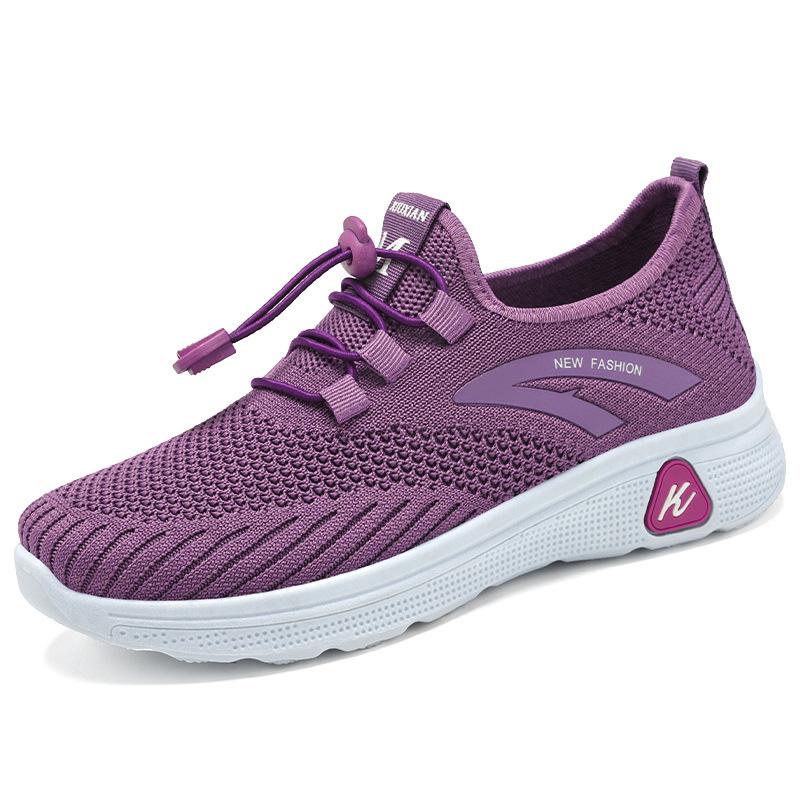 Schuhe Damen Frühling Neue Damenschuhe Lässig Mutter Schuhe Fliegen Gestrickte Socken Schuhe Weiche Sohle Sportschuhe Damen 40 von Joom DACH