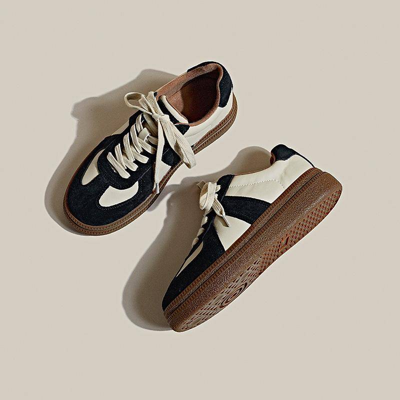 Schuhe Damen Frühling Neue Dicke Sohlen Farblich Passende Studenten All-Match Casual Sportschuhe Trend 40 von Joom DACH