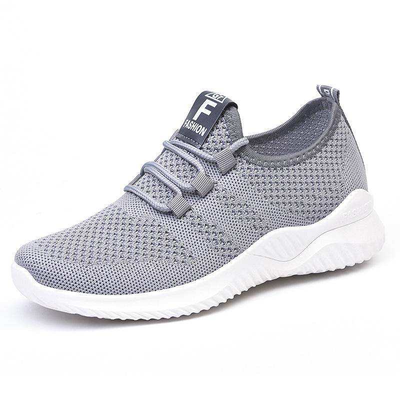 Schuhe Damen Neue Stil Damenschuhe Fliegende gewebte Mesh-Laufschuhe Weiche Unterseite Casual Sportschuhe Damen 41 von Joom DACH