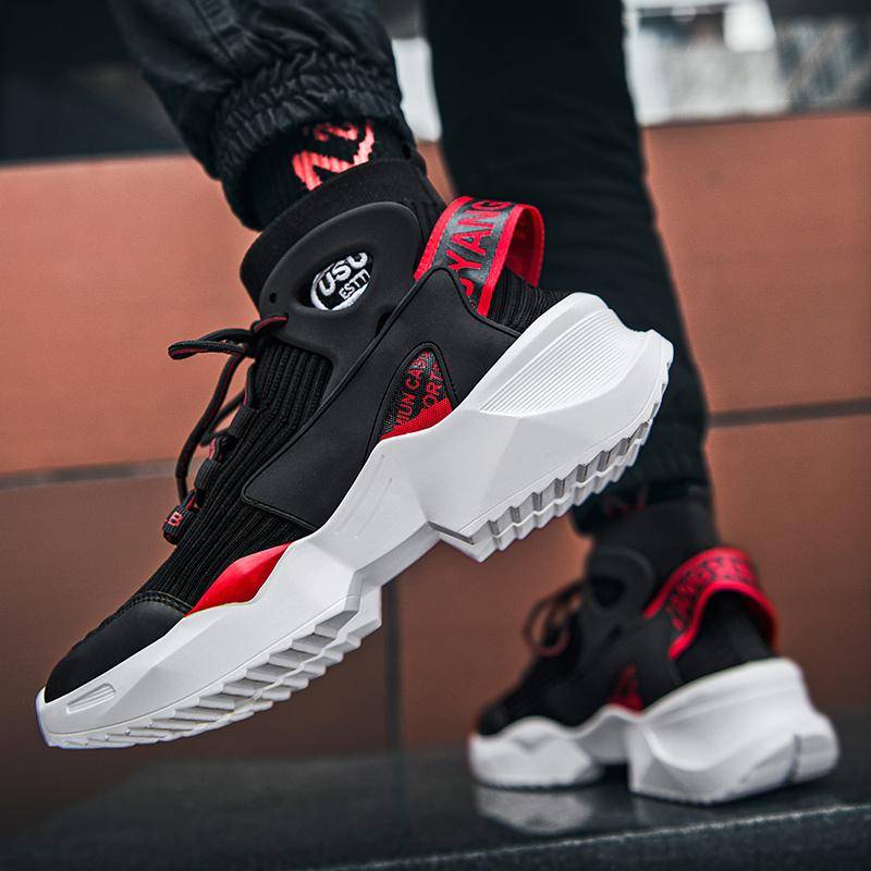 Schuhe Herren Tenis Sneakers Herren Trainer Atmungsaktive Schuhe Paar High-Top Slipper Schuhe Atmungsaktive Tide Sportschuhe Laufschuhe 45 von Joom DACH