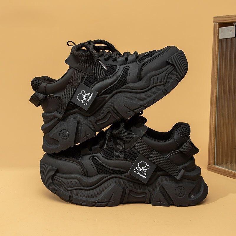 Schuhe Turnschuhe Frühling Neue Vielseitig Schwarz Papa Plattform Kleine Casual Schuhe Kinder 40 schwarz von Joom DACH