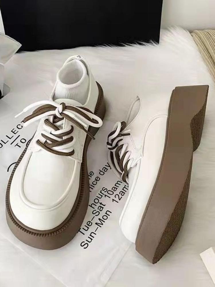 Schuhe für Damen, modisch, Retro, täglich, lässig, Mary Jane-Schuhe, bequeme Schuhe mit weicher Sohle, Schnürschuhe, flache Schuhe, Zapatillas Mujer 40 von Joom DACH